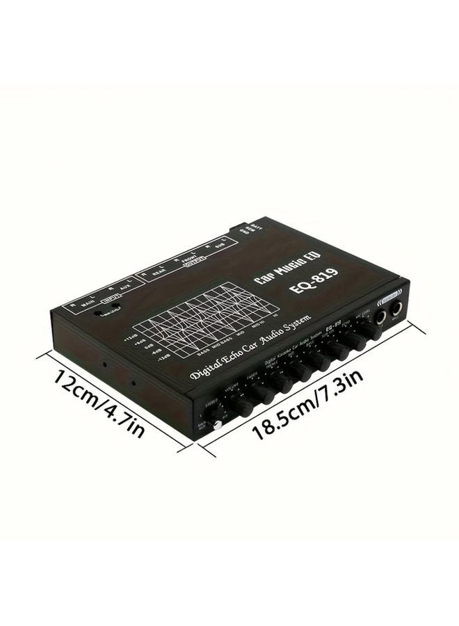 مُساوي صوت السيارة موديل 819 يعمل بالطاقة عبر منفذ USB 4 إعدادات تأخير 16 تأثيرًا تصميم مدمج لجميع المركبات - Image 2